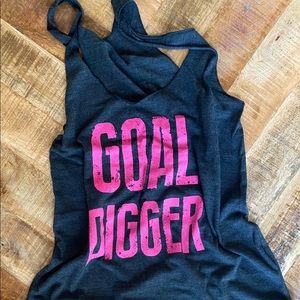 Crossfit style racer back fitness tank top.